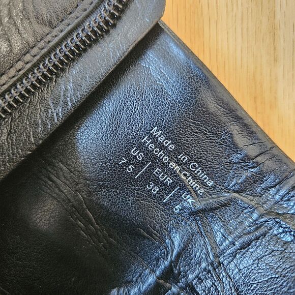 Aldo Black‎ Leather Chunky High heel Ankle boots, Womens 7.5, Party, nightout - Picture 6 of 8